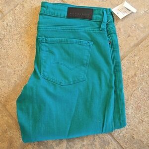 Womens Big Star Alex Skinny Jeans. Color: Turquoise/Green